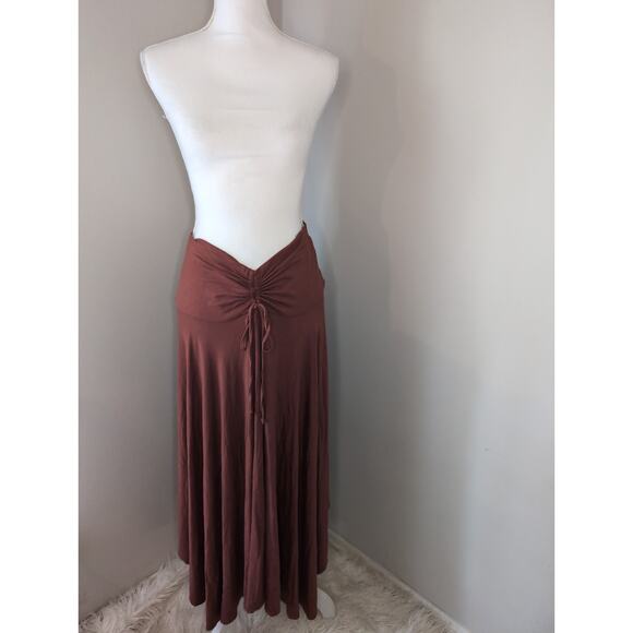 Kylie Paige Ashley orange cottagecore rustic flowy dress skirt combo M - Picture 7 of 9